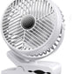Portable Clip-on Fan 10000mAh Rechargeable Battery Powered – 3-Speed Quiet Desk & Clamp Fan for Stroller, Camping, Office & Bedroom – 360° Rotation-1PACK-White