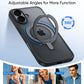 MAGIC JOHN 360° Rotatable Magnetic Invisible Stand for iPhone 16 Case [Camera Control Button] [Compatible with MagSafe] 16FT Shockof for iPhone 16 Case with Kickstand, Black