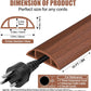 Floor Cord Cover Self Adhesive Cord Hider,10FT Cable Management, Extension Strip Protector for Wires, Prevent Cable Trips for Offices, Gyms, Exhibitions Cavity:0.47"(W) x0.35(H) Wood Red Teak