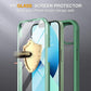 Miracase Compatible with iPhone 13 case 6.1 inch, 2023 New Full-Body Glass Clear Case Bumper Case with Built-in 9H Tempered Glass Screen Protector for iPhone 13, Acacia Green