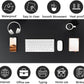 PU Leather Desk Pad Protector Gaming Mouse Pad Non Slip Desk Mat for Keyboard and Mouse Waterproof Desk Writing Pad for Office and Home Desk Accessories(Black, 23.6 * 11.8)