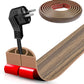Floor Cord Cover Self Adhesive Cord Hider,20FT Cable Management, Extension Strip Protector for Wires, Prevent Cable Trips for Offices, Gyms, Exhibitions Cavity:0.39"(W) x 0.27"(H) Woodsmokedbrown