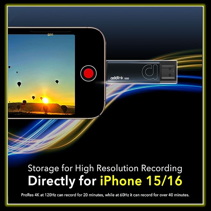 Addlink P50 1TB Mini Portable SSD Stick 1050MB/s USB 3.2 Gen 2 Dual Type-C & Type-A Thumb Drive External Solid State Drive for iPhone 16/15 Pro Max ProRes,Steam Deck, PS5, Teslacar (Metal)