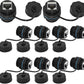 10PCS Panel Mounting Shielded CAT6 RJ45 Waterproof Connector Cat5/5e/6 8P8C Ethernet LAN Cable Coupler Double Head Adapter with Waterproof/Dust Cap