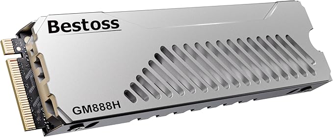 M.2 NVMe 4TB SSD With Heatsink, Double Surface Aesthetic Dissipation Up to 7300MB/s SLC Cache & HMB, PS5 Storage Expansion, Tailored for Gamers, Editors&AI Creators Demanding Blazing-Fast Speed GM888H