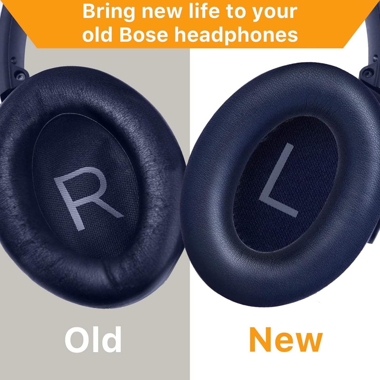 Replacement Ear Pads for Bose QuietComfort 45 (QC45)/QuietComfort SE (QC SE)/New QuietComfort Wireless Over Ear Headphones, Earpads Cushions with Softer Leather and Thicker Memory Foam