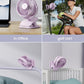 Shinebella AA Battery Powered Clip on Fan with 4-Speed, 5’’ Small Desk Fan with Aroma Function, USB Powered, 360°Rotation, Ultra Quiet, for Golf Cart, Stroller, Bedroom,Car(Batteries Not Included)