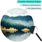 ITNRSIIET Round Mouse Pad with Stitched Edge Premium-Textured Waterproof Non-Slip Rubber Base Desktop Protection Mat Diameter 8.7 inches, Landscape Forest