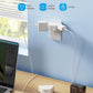 TROND Multi Plug Outlet Extender 2 Pack - Electrical Wall Splitter, 3 Way Angled Wall Outlet Adapter, Cruise Essentials, Small Multiple Plug Expander for Cruise Ship Home Office Dorm Room, White