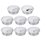 uxcell 8 Pcs 50mm (1.97 Inch) Desk Grommet, Plastic Cable Hole Cover, Wire Cord Cable Organizer for Home Office Computer Desk Cabinet, Silver