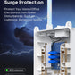 TROND Surge Protector Power Strip 15 ft Cord - Long Extension Cord, 13 Widely-Spaced Outlets Expansion with USB C Ports, 4000 Joules, Flat Plug, Wall Mount, ETL Listed, Office Desk Accessory, White