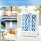 Geevon Indoor Outdoor Thermometer Wireless, 5-Inch Display Digital Hygrometer Thermometer Temperature Humidity Monitor with 3 Remote Sensors and Backlight, Battery-Powered(White)