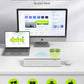 seenda Bluetooth Keyboard and Mouse for iPad, CTU-301 Multi-Device Bluetooth + 2.4G Wireless Keyboard Mouse with Tablet Holder for MacBook/Windows Computer, iOS/Andriod Tablet Phone, White