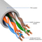 Cat5e Ethernet Cable 150 FT, Long Cat 5e Internet Cable, Grey Snagless Patch Cord, Flexible, Network, LAN, PoE, Standard RJ45 Connector for PC, Server, Router, Modem, TV, PS5 - with 15 Cable Ties