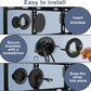 3in TV Cable Hider Wall Kit, YCLYC Large TV Cord Hider for Wall Mounted TV, TV Cord Covers for Wires on Wall Kit, Behind in Wall Cable Management Kit, Black TV Wire Hider for Wall (2Pack)