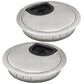 Desk Grommet 2-3/8" (60 mm), Desk Cord Hole Cover, Cable Grommet Metal Zinc Alloy Materilal, Desk Hole Grommet for Office and Home Table Cable, Detachable Cable Cord Organizer (Brushed Silver 2 Pcs)