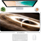 Extra Large Space Earth Table Mat, Dirt Resistant Creative Milky Way Table Mat, Computer Keyboard Mat, Minimalist Home Mouse Mat, 35.4 x 15.7 x 0.12 Inch Waterproof Mouse Mat