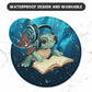 ITNRSIIET Round Mouse Pad with Stitched Edge Premium-Textured Waterproof Non-Slip Rubber Base Desktop Protection Mat Diameter 8.7 inches, Pretty Turtles