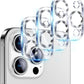 UniqueMe Compatible for 3 Pack iPhone 15 Pro/iPhone 15 Pro Max Camera Lens Protector, [Drop Protection][Case Friendly] 9H Tempered Glass Camera Cover Screen [2023 New Version]- White