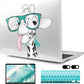 MEEgoodo Case for MacBook Pro 13 inch 2022 2021 2020 New A2338 M2/M1 A2251 A2289, Laptop Hard Shell Cases with Keyboard & Camera Cover Compatible Case, Funny Giraffe, (A2338/A2251/A2289)