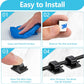 100PCS Adhesive Cable Clips, Wire Holder Organizer Cord Management, Cable Staples Outdoor Strong Cord Clips for Wall, Desk, Christmas Lights, String Lights, TV PC Ethernet Cable, Black Small