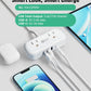 Power Strip with USB, SUPERDANNY Mini Surge Protector with 2 Wide-Spaced Outlets, 3 USB-A 1 USB-C, 5 Ft Extension Cord, Flat Plug, Compact Size Desktop Charging Station Travel, Home, Office, White