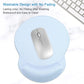 ITNRSIIET Ergonomic Mouse Pad with Gel Wrist Support Small Wrist Rest Smooth Surface Non-Slip PU Base Comfortable Office Supplies Pain Relief, 8.7 x 7.2 inches, Blue