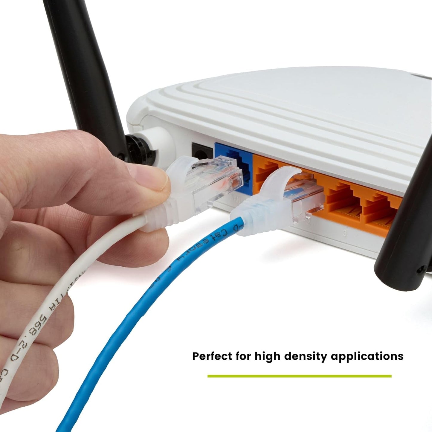 TRUECABLE Cat6 Component Rated Patch Cable, Unshielded (U/UTP), 14ft, White, 28AWG Solid Copper, Snagless 10G High-Speed Ethernet Cable, PoE++ 4PPoE 100W, UL Listed, RoHS-3, 1 Pack