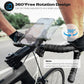 New Upgraded Bike Phone Mount Holder Two Connectors Quickly Lock and Release,360°Rotatable Bicycle Motorcycle Scooter Accessories Handlebar Phone Clip for 4.0"-7.0" Smartphone (Black)