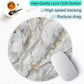 ITNRSIIET Round Mouse Pad with Stitched Edge Premium-Textured Waterproof Non-Slip Rubber Base Desktop Protection Mat Diameter 8.7 inches, Gray Marbling