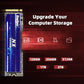 KingSpec NX Series 1TB Gen3x4 NVMe M.2 SSD, Up to 3500MB/s, 3D NAND Flash M2 2280 Internal Solid State Drive, for Desktop and Laptop