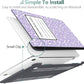 MEEgoodo Case for MacBook Pro 13 inch Case with M2 Chip 2022 2021 2020 New A2338 M1 A2251 A2289, Hard Shell with Keyboard & Camera Cover Compatible with 13 inch MacBook Pro, Composition Book Purple