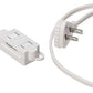 Amazon Basics Extension Cord with Multiple Outlets, 3 ft 2-Prong Indoor Power Strip, Flat Plug, 13 Amps, 1625 Watts, 125 VAC, White, 2-Pack