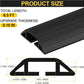 MYFAMIREA 6.5FT Floor Cord Cover Heavy Duty Cable Cover Protector 3 Channels Extension PVC Floor Wire Cover Outdoor Cord Hider Management Cord Cover for Wire on Floor for Home Office Outdoor, Black