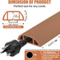 Floor Cord Cover Self Adhesive Cord Hider,3.3FT Cable Management, Extension Strip Protector for Wires, Prevent Cable Trips for Offices, Gyms, Exhibitions Cavity:0.51"(W) x 0.3"(H) Brown