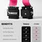 DMoose Fitness Weight Lifting Hooks (Pair) for Deadlifts, Pull Ups, Rows & Shrugs - Anti-Rip Nylon Strap Hand Grips with Thick Wrist Padding - Heavy Duty Wrist Straps for Weightlifting & Gym Workouts