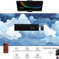 Aesthetic Blue and White Puffy Clouds Desk Mat, XXL Large Kawaii Blue Extended Gaming Mouse Pad with Stitched Edges, Cute Big Laptop Keyboard and Mouse Mat for Women Office Decor Mat 31.5x15.7 in