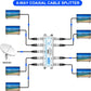 8 Way Coaxial Cable Splitter,Support 10-2602MHz, RG6 Compatible, Nickel-Plated for Cable Splitter,Work with CATV, Satellite TV,Antenna System and MoCA Configurations