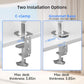 Suptek Ultrawide Monitor Arm Mount for 17 to 49 Inch Heavy Duty Curved Screen,Holds 46.2 lbs,Adjustable Gas Spring Monitor Arm Desk Mount Stand,75/100 Vesa Mount,Silver(MD71LS)
