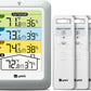 Indoor Outdoor Thermometer Wireless with 3 Sensors, 4.5 Inch Display with 330ft Range and Adjustable Backlight (Colorful)