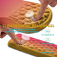 Hokafenle 2 in 1 Ergonomic Mouse Pad Wrist Support & Wrist Rest for Computer Keyboard Set, with Relieve Carpal Tunnel Pain Massage Bulge and Full Memory Gel Design (2In1 Set, Sunset Glow)