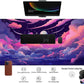 Pastel Pink Purple Clouds Moon Mouse pad Desk Mat, Cute Space Deskmat XXL Large Extended Mousepad Gaming Desk Pad, Big Laptop Computer Keyboard and Mouse Pad Mat for Women Office Decor 31.5x15.7 in