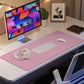 Pink Desk Mat, PU Leather Desk pad Large Mouse Pad, Non-Slip Desk Pad, Waterproof Desk Blotter Mat, Desk Cover Mat for Office and Home (31.5" x 15.7")
