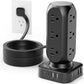 Dual PD 20W Power Strip Tower, TenTrend Surge Protector Power Strip with 12 AC Outlets & 8 USB Ports (4 USB C), 40W Desk Fast Charging Station, 10FT Flat Plug Extension Cord for Desk Office Dorm Room