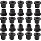 25 pcs 3/8" Drill Hole，3/16" ID Black Silicone Top hat Rubber Grommets for Wiring，Automotive，Firewall，Hole Plug，Desk，Screw，Water and Gas Pipe，Drain，House Siding，Cable Bushing，Glass，Wire Plug