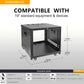 RIVECO 9U Network & Audio Rack with Feet & Wheels, Obtuse Angel Server Rack Cabinet, Rolling Studio Rack Case with Adjustable Depth Rails for 19" Stereo Recording & IT Equipment Mounting 1PCS