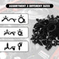 130 Pcs Push Mount Cable Ties Standard Zip Tie Mount Car Wire Loom Routing Clips for Polaris UTV Jeep Wrangler Vehicles Home Appliances 6 Different Sizes Universal Management Cable Ties