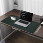 Leather Desk Pad Protector, Large Mouse Pad and Non-Slip Mat, Waterproof PU Leather Blotter Mat for Office and Home (Dark Green, 36" x 17")