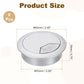 uxcell 8 Pcs 53mm (2.09 Inch) Desk Grommet, Plastic Cable Hole Cover, Wire Cord Cable Organizer for Home Office Computer Desk Cabinet, Silver