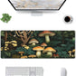 Gaming Mouse Pad, Large Non-Slip Rubber Base Mousepad, Keyboard Mouse Mat, Desk Pad with Stitched Edges, 31.5x11.8inch, Mushroom Forest